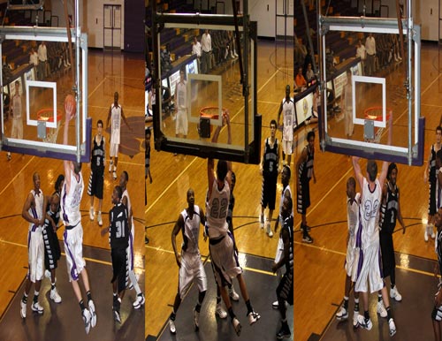 Brian French flushes a a lob pass against Crichton College.